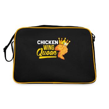 Poulet Farm Volaille Coq Poulets Cadeau - Sac Retro - noir/or - Dos