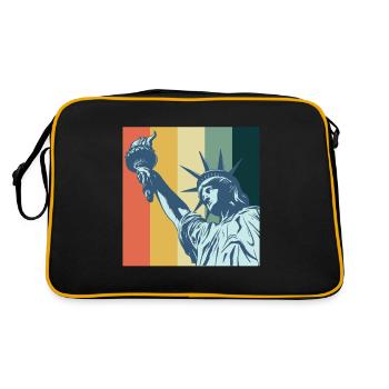 Statue de la Liberté NYC Big Apple New York Liberty - Sac Retro - noir/or - Dos
