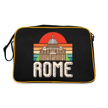 Rome Vatican Italy Romans Sunrise Italian - Retro Bag - black/gold - Back