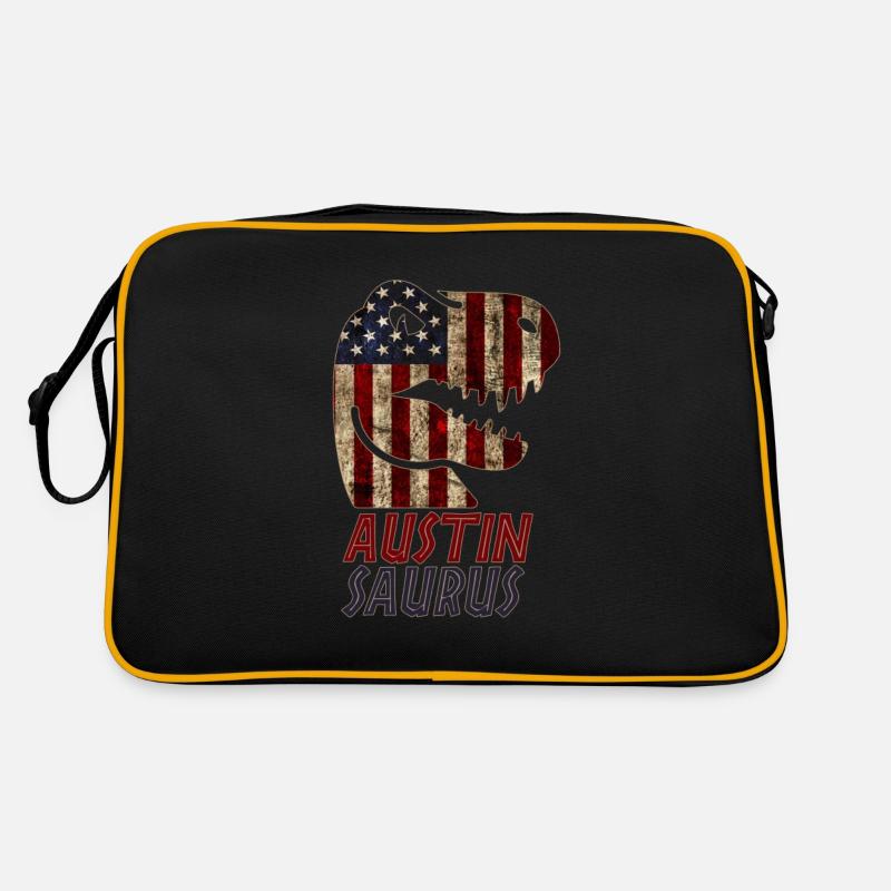 Patriotic Austin Dinosaur Austinsaurus Retro Bag