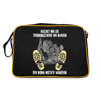 Sächsische Schweiz Wanderschuhe Wandern - Retro Tasche - Schwarz/Gold - Hinten