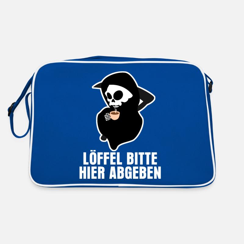 Sensenmann Löffel abgeben Grim Reaper Retro Tasche