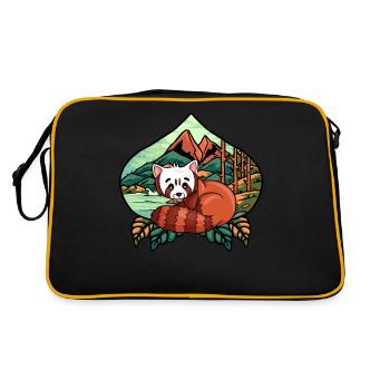 Chat Ours Petit Panda - Sac Retro - noir/or - Dos