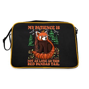 My Patience is not as long as this Red Pandas Tail - Retro Bag - black/gold - Back