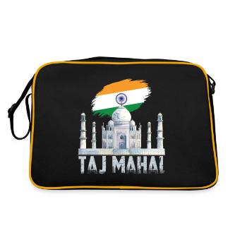 Taj Mahal India Tourist Asie du Sud Mausolée - Sac Retro - noir/or - Dos