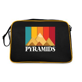 Pyramides Gizeh Egypte Rétro Sphinx - Sac Retro - noir/or - Dos