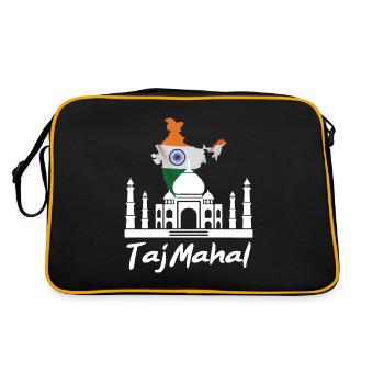 Taj Mahal Palace Inde Touriste Asie du Sud - Sac Retro - noir/or - Dos