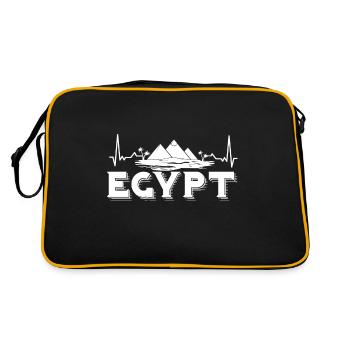 Egypte Pyramides Heartbeat Pharaon Sphinx - Sac Retro - noir/or - Dos