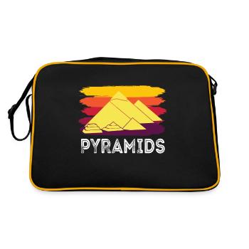 Pyramide de Gizeh Egypte Sphinx Anubis - Sac Retro - noir/or - Dos