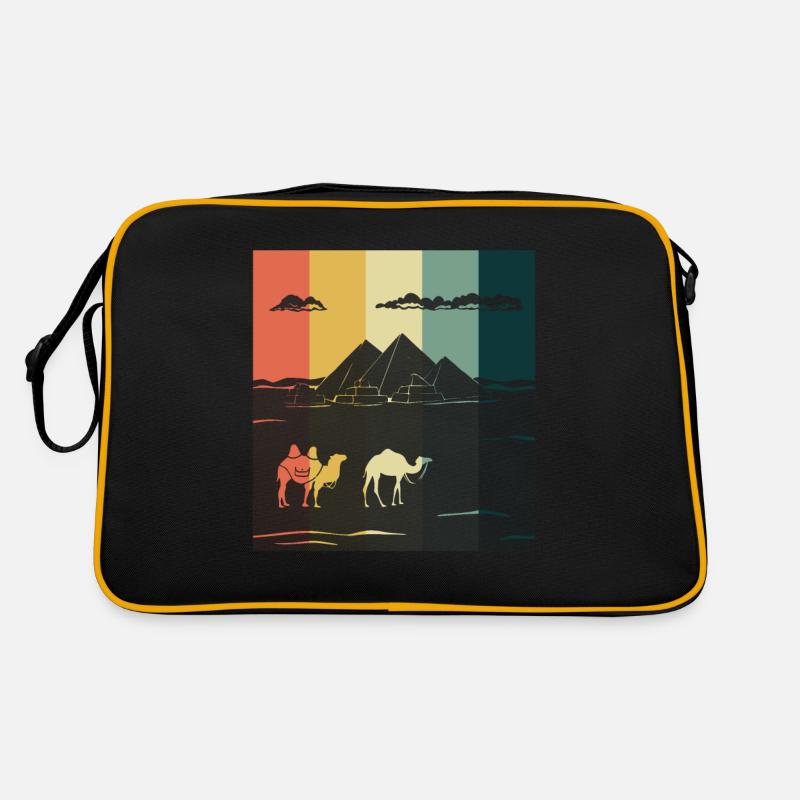 Kamel Gizeh Pyramide Ägypten Sphinx Anubis Retro Tasche