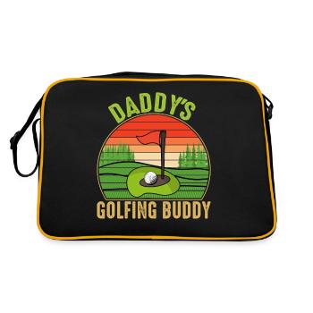 Daddy's Golfing Buddy - Retro Tasche - Schwarz/Gold - Hinten
