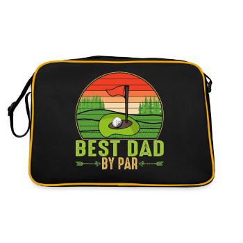 Best Dad By Par Fathers Day Matching Vintage - Retro Bag - black/gold - Back