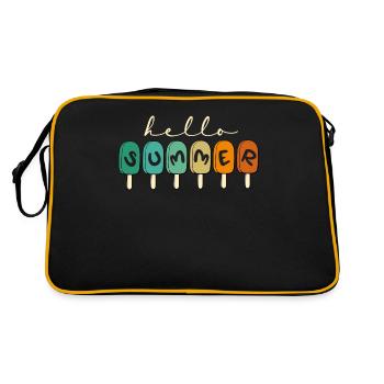 Hello Summer Vibes - Retro Bag - black/gold - Back