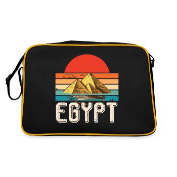 Egypte Lever du soleil Pyramides de Gizeh Sphinx Pharaon - Sac Retro - noir/or - Dos