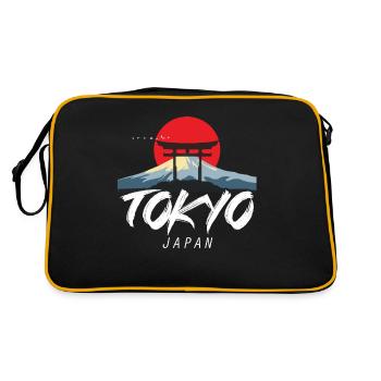 Tokyo Montagnes Japon Tourisme Asie Japonais - Sac Retro - noir/or - Dos