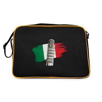Italy Leaning Tower of Pisa - Retro Bag - black/gold - Back