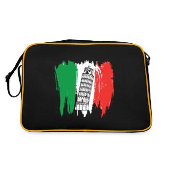 Pisa Leaning Tower Italy Tuscany Florence - Retro Bag - black/gold - Back