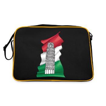 Leaning Tower of Pisa Italy Tuscany Florence - Retro Bag - black/gold - Back