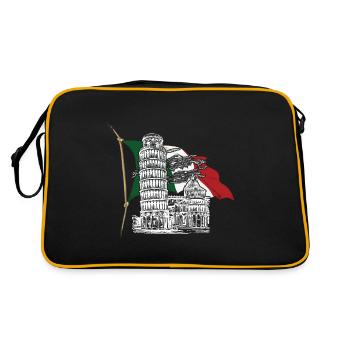 Pisa Leaning Tower Italy Tuscany Florence - Retro Bag - black/gold - Back