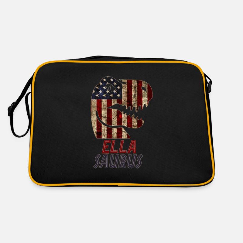 Patriotic Ella Dinosaur Ellasaurus Retro Tasche