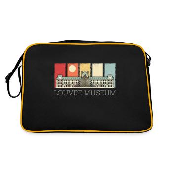 Musée du Louvre Paris France Art - Sac Retro - noir/or - Dos