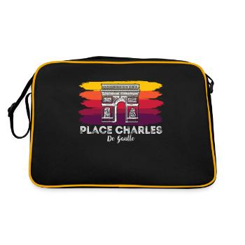 Place Charles de Gaulle Paris France - Sac Retro - noir/or - Dos