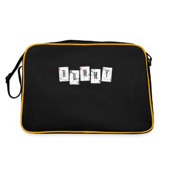 Rummy Card Game Jeu de cartes à jouer Hobby Romme - Sac Retro - noir/or - Dos