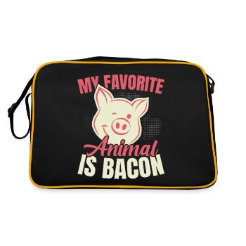 My favorite animal is bacon meat lover Spec - Retro Bag - black/gold - Back