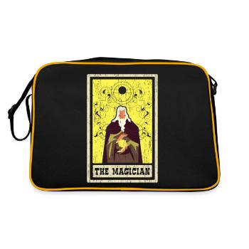 Der Magier Tarotkarte Schamane Wahrsagerei - Retro Tasche - Schwarz/Gold - Hinten