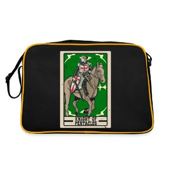 Knight of Coins Tarot Card Fortune Telling - Retro Bag - black/gold - Back