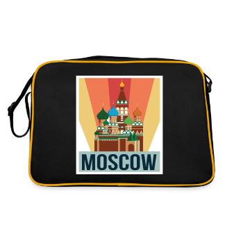 Cathédrale de Moscou Basile Rétro Chrétiens Russie - Sac Retro - noir/or - Dos