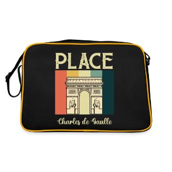 Place Charles Paris Arc de Triomphe France - Sac Retro - noir/or - Dos