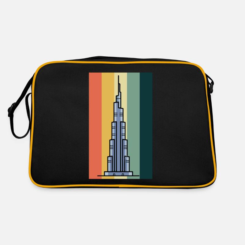 Burj Khalifa Dubai Retro VAE Emirate Retro Tasche