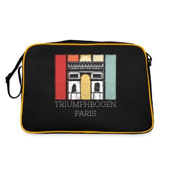 Français rétro de l’Arc de Triomphe de Paris - Sac Retro - noir/or - Dos