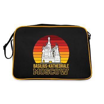 Cathédrale Saint-Basile Moscou Christ Russie - Sac Retro - noir/or - Dos