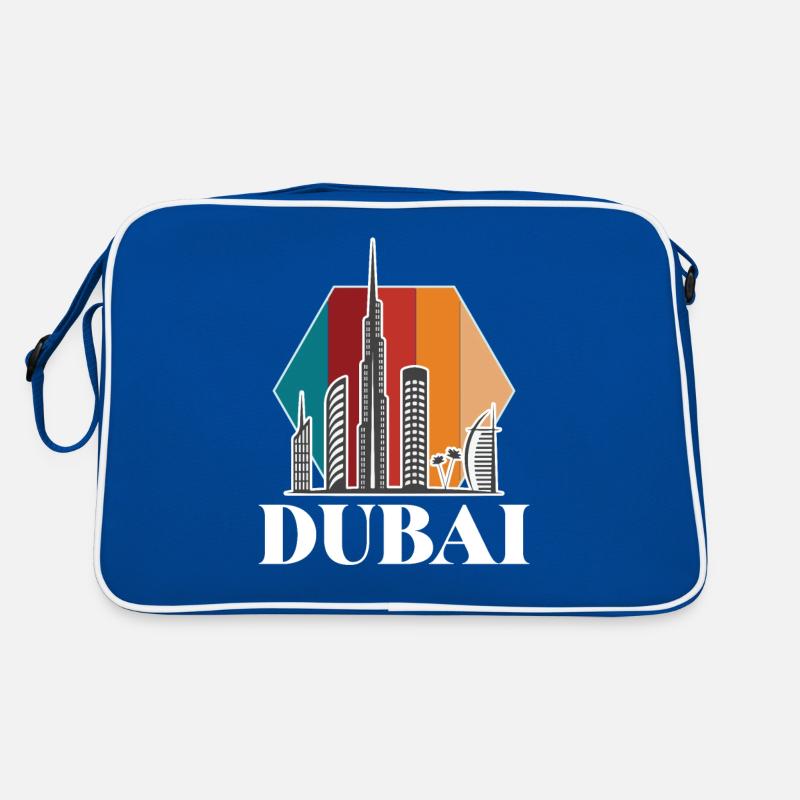 Dubai Skyline Burj Khalifa Emirate Retro VAE Retro Tasche