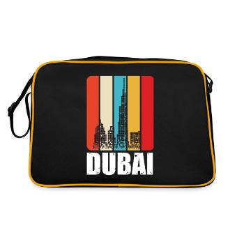 Dubaï Emirates Burj Khalifa Retro EAU - Sac Retro - noir/or - Dos