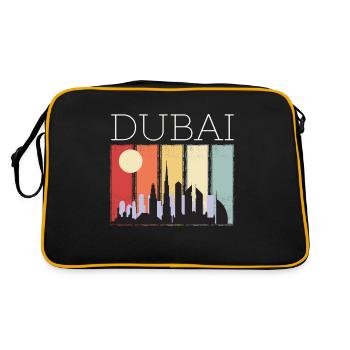 Burj Khalifa Skyline Dubaï Emirats Emirats Arabes Unis - Sac Retro - noir/or - Dos