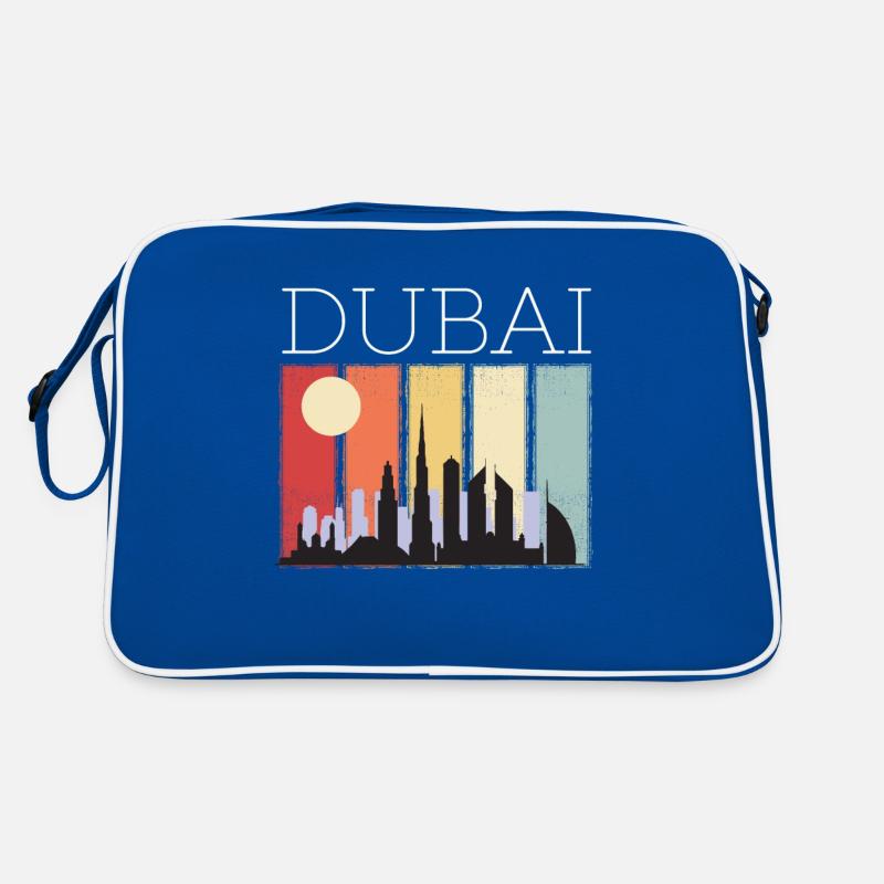 Burj Khalifa Skyline Dubai Emirate VAE Retro Tasche