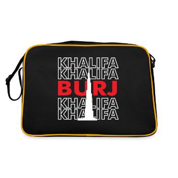 Burj Khalifa EAU Moyen-Orient Dubaï Désert - Sac Retro - noir/or - Dos