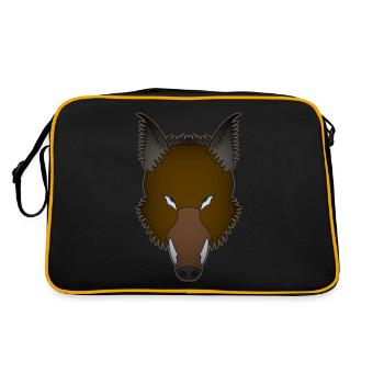 Motif animal de sanglier Imprimé avec sanglier - Sac Retro - noir/or - Dos