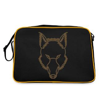 Motif animal de sanglier Imprimé avec sanglier - Sac Retro - noir/or - Dos