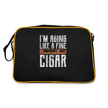Zigarre - Retro Tasche - Schwarz/Gold - Hinten