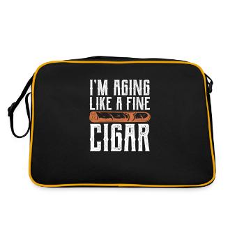 Cigare Fumeur Tabac Cigare Cadeau - Sac Retro - noir/or - Dos