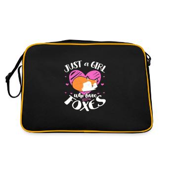 Renards Renards Forêt de renards Animal Forest Animal Animal Cadeau - Sac Retro - noir/or - Dos