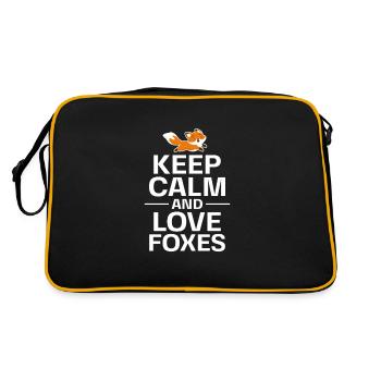 Renards Renards Forêt de renards Animal Forest Animal Animal Cadeau - Sac Retro - noir/or - Dos