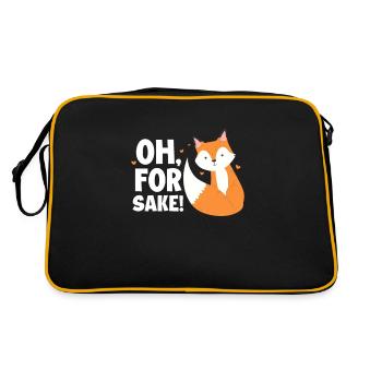 Renards Renards Forêt de renards Animal Forest Animal Animal Cadeau - Sac Retro - noir/or - Dos