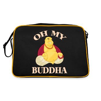 Oh my Buddha Buddhism Meditation Relax - Retro Bag - black/gold - Back