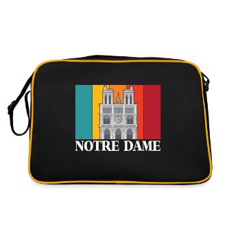 Cathédrale Notre-Dame Paris France - Sac Retro - noir/or - Dos