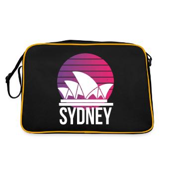 Sydney Australia Landmark Opera House - Retro Bag - black/gold - Back